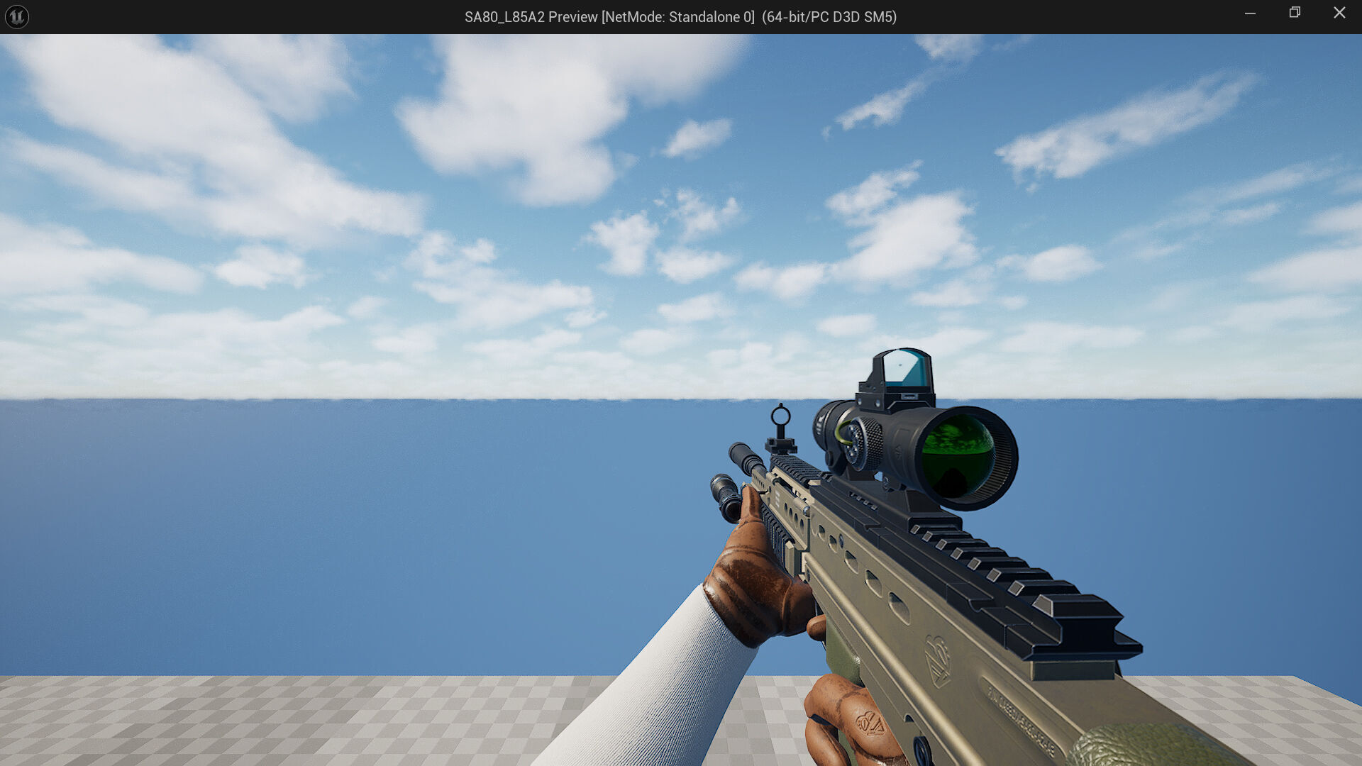 SA80 L85A2 Weapon Fps-Tps Low-poly 3D model_8