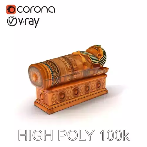 Ancient Egyptian Sarcophagus D Model Pack Low-poly 3D model