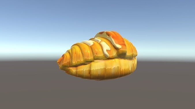 Delicious Croissant with Icing and Jam Model Pack Low-poly 3D model 5