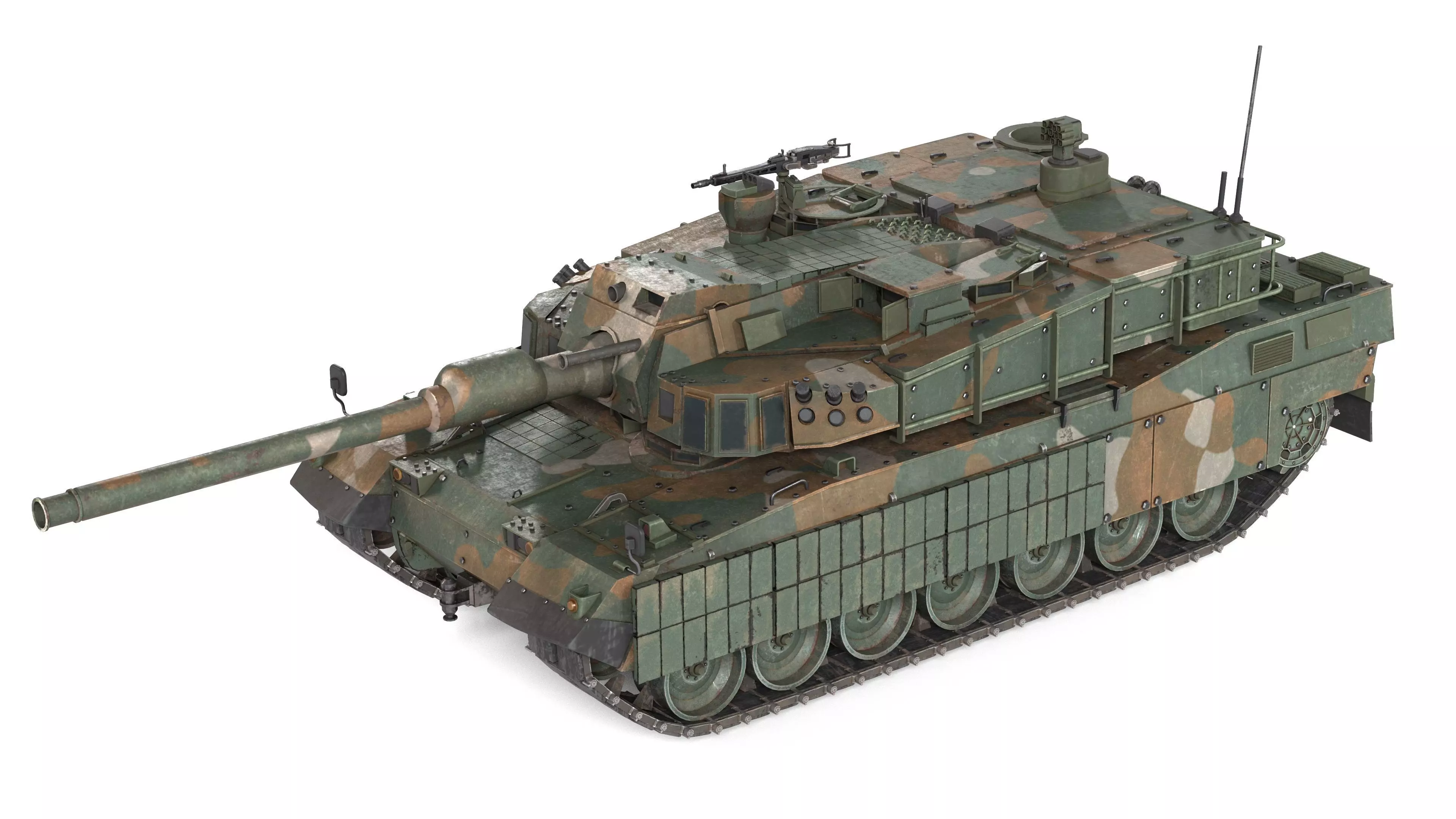 K2 Black Panther Tank Low-poly 3D model