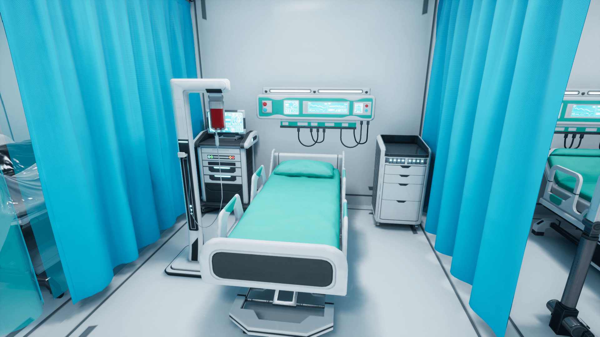 SciFi Hospital Room Props Low-poly 3D model_8