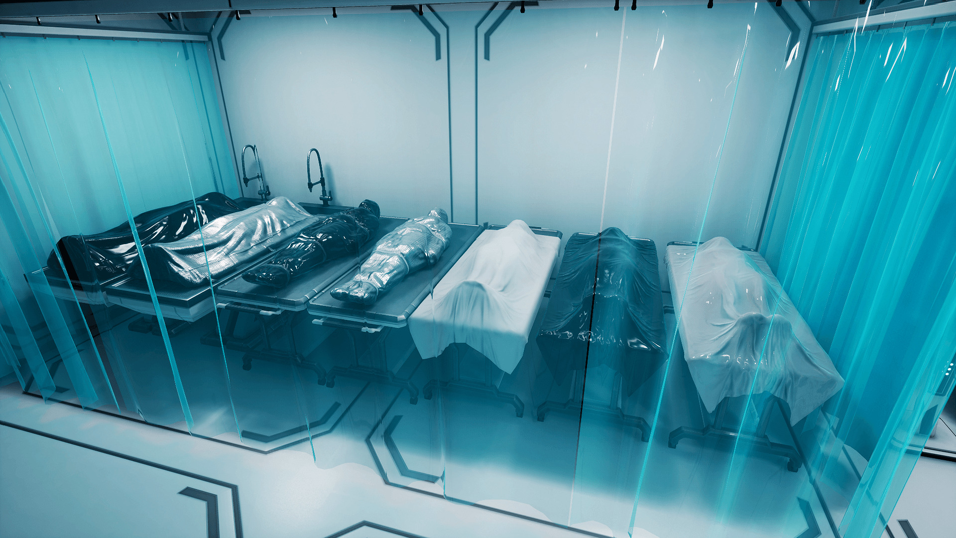 SciFi Hospital Room Props Low-poly 3D model_9
