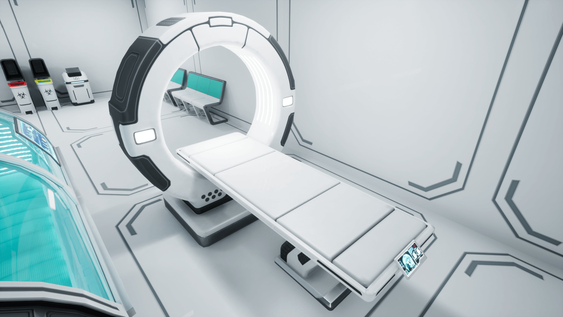 SciFi Hospital Room Props Low-poly 3D model_10