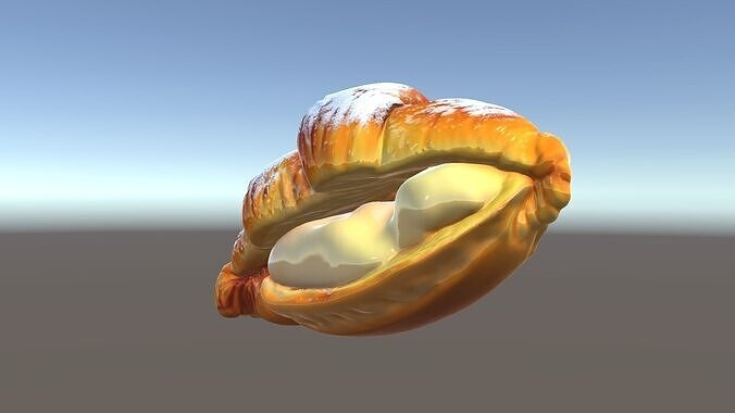 CreamFilled Croissant D Model Pack Low-poly 3D model 5