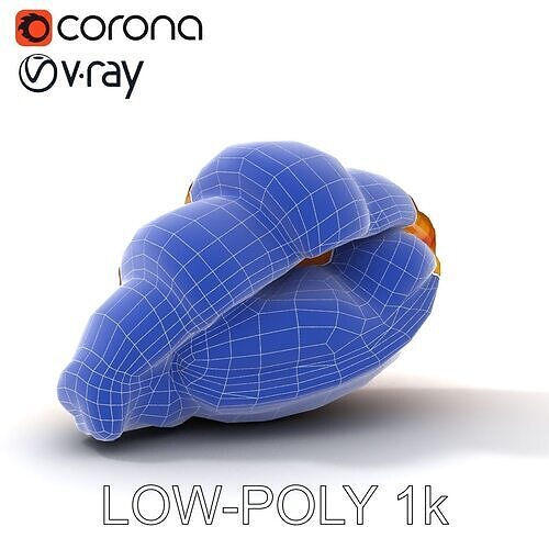 CreamFilled Croissant D Model Pack Low-poly 3D model 7