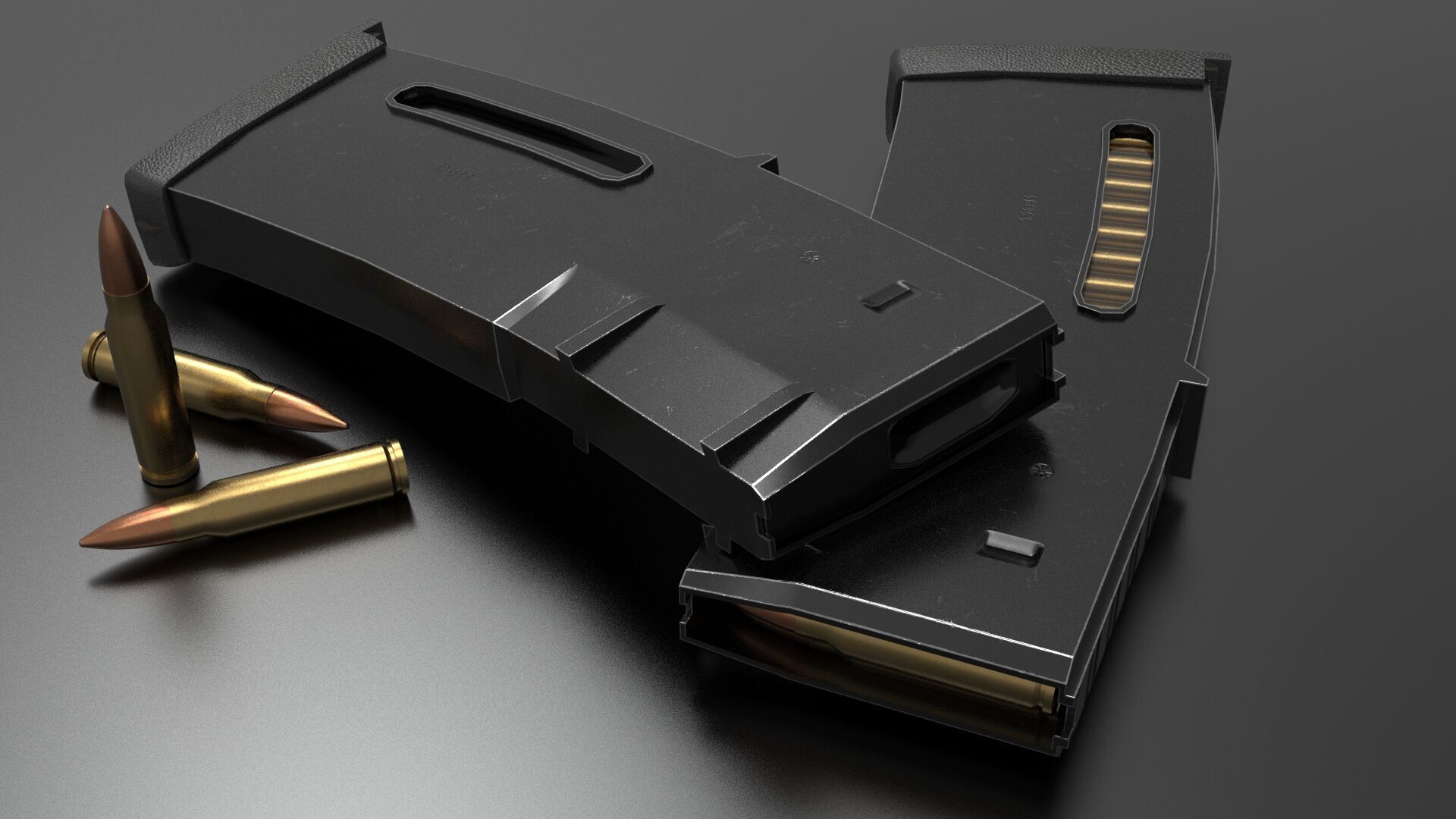 SA80 L85A3 Weapon Fps-Tps Low-poly 3D model_9