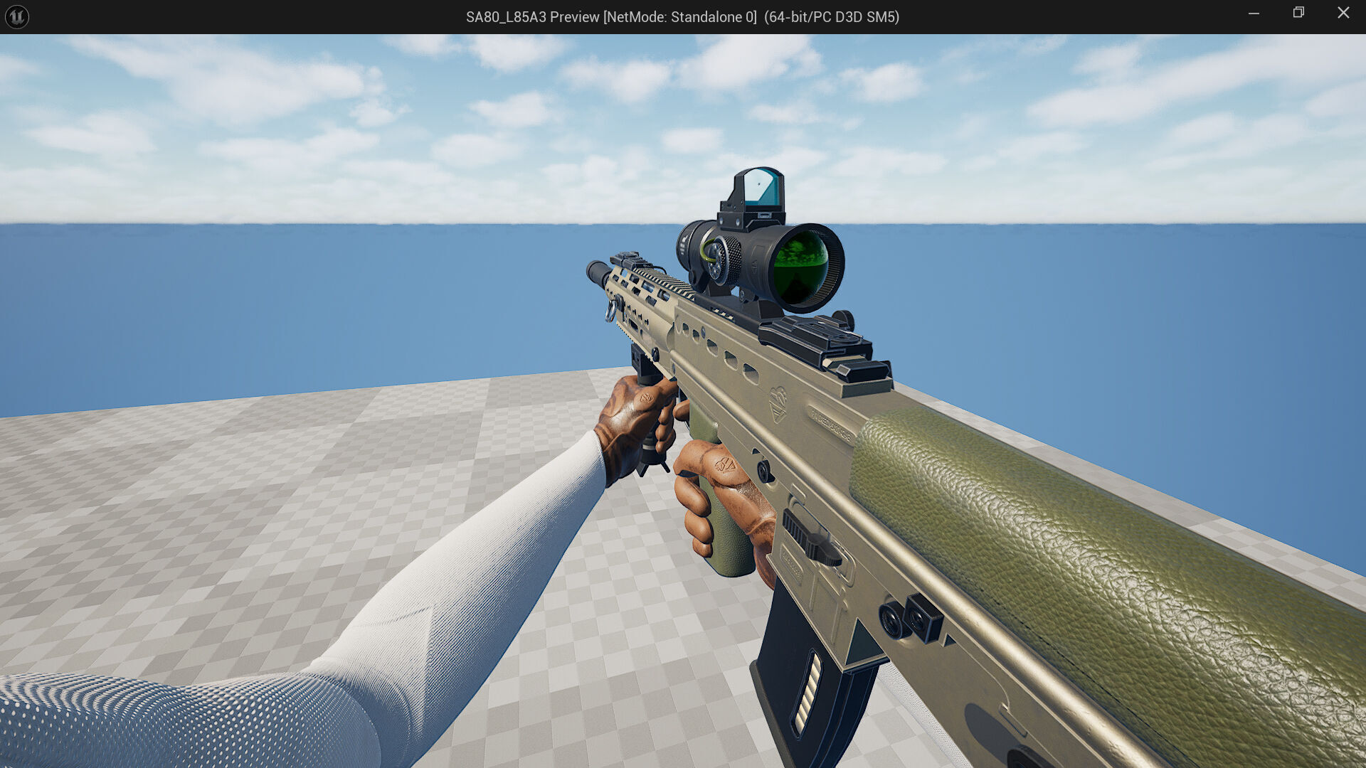 SA80 L85A3 Weapon Fps-Tps Low-poly 3D model_11