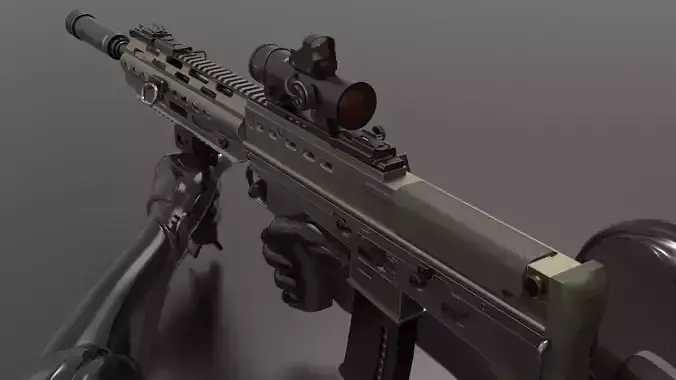 SA80 L85A3 Weapon Fps-Tps Low-poly 3D model
