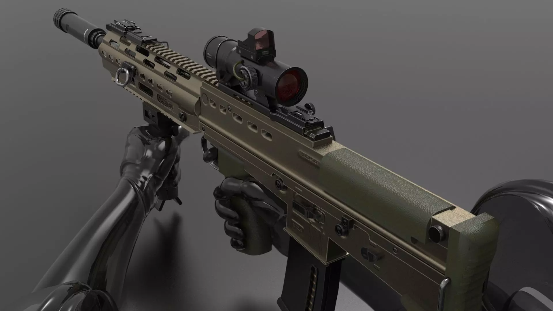 SA80 L85A3 Weapon Fps-Tps Low-poly 3D model_0