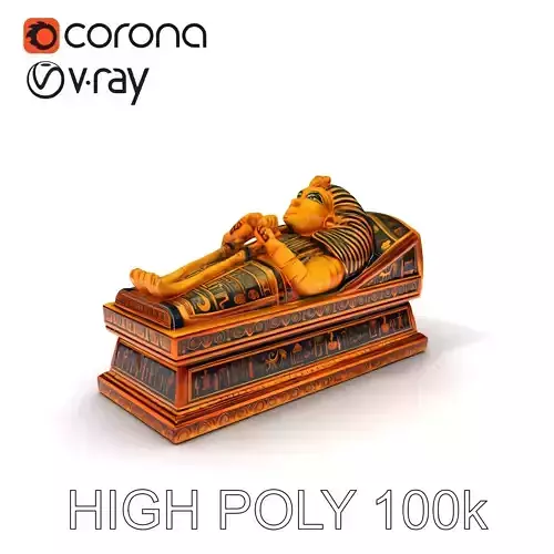 Ancient Egyptian Sarcophagus Model Pack Low-poly 3D model