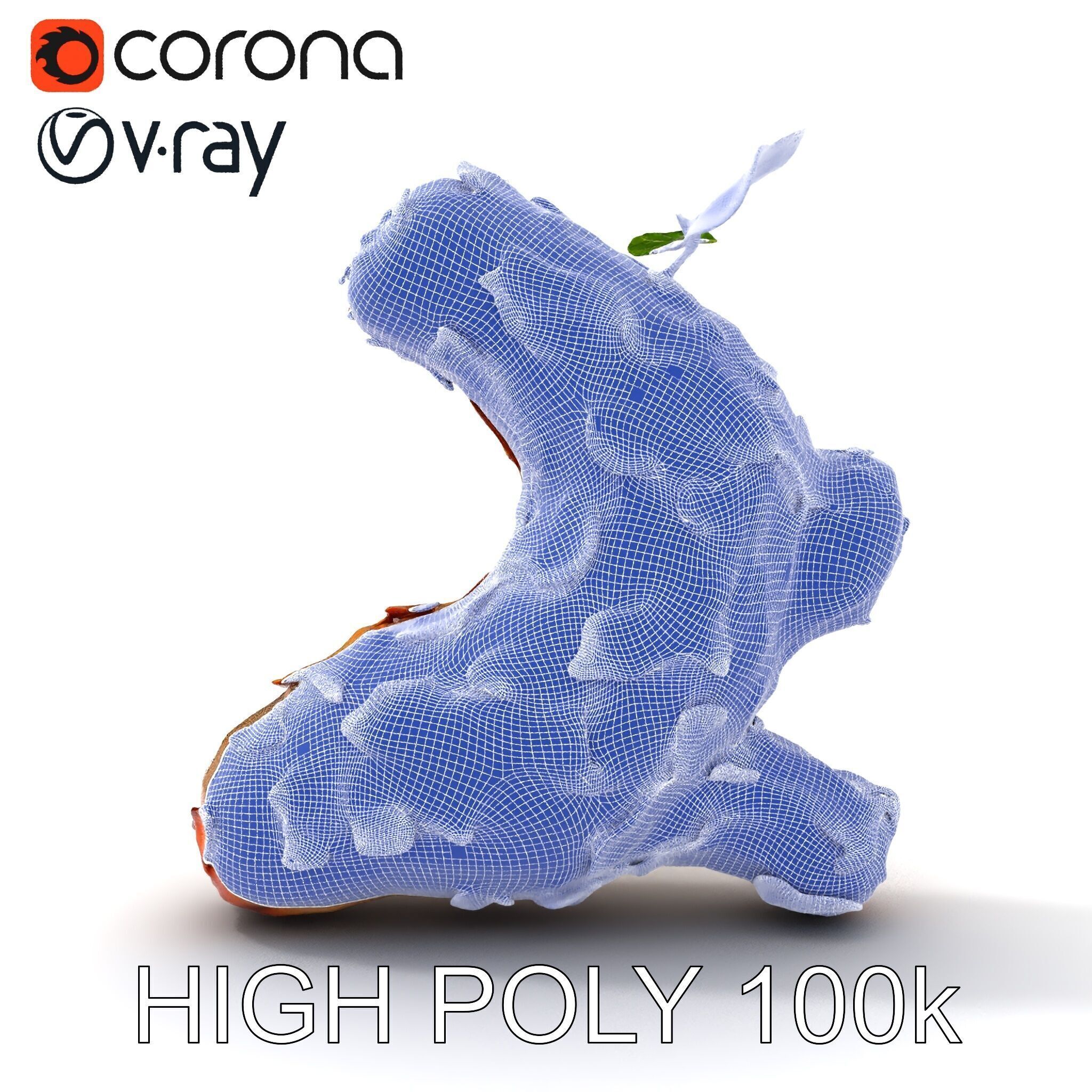 Dry Tree Branch with Leaves Model Pack Low-poly 3D model_31