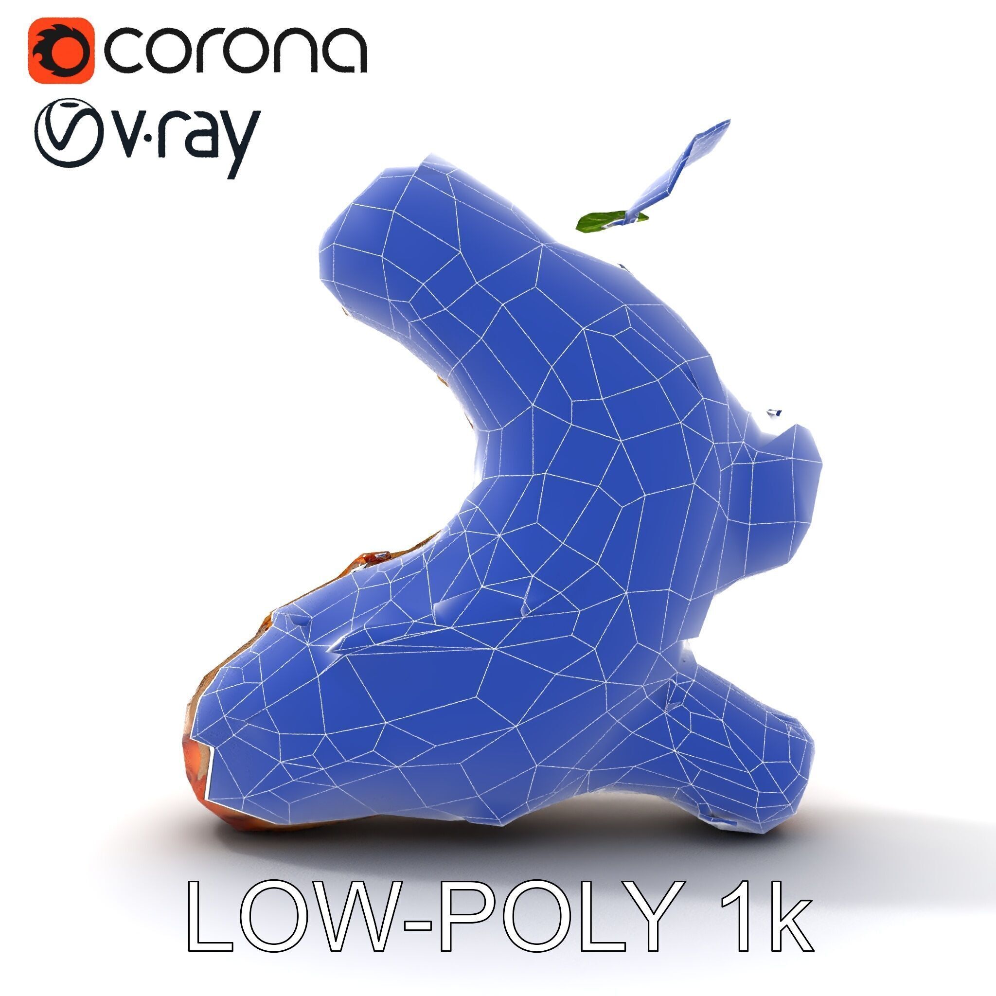 Dry Tree Branch with Leaves Model Pack Low-poly 3D model_28