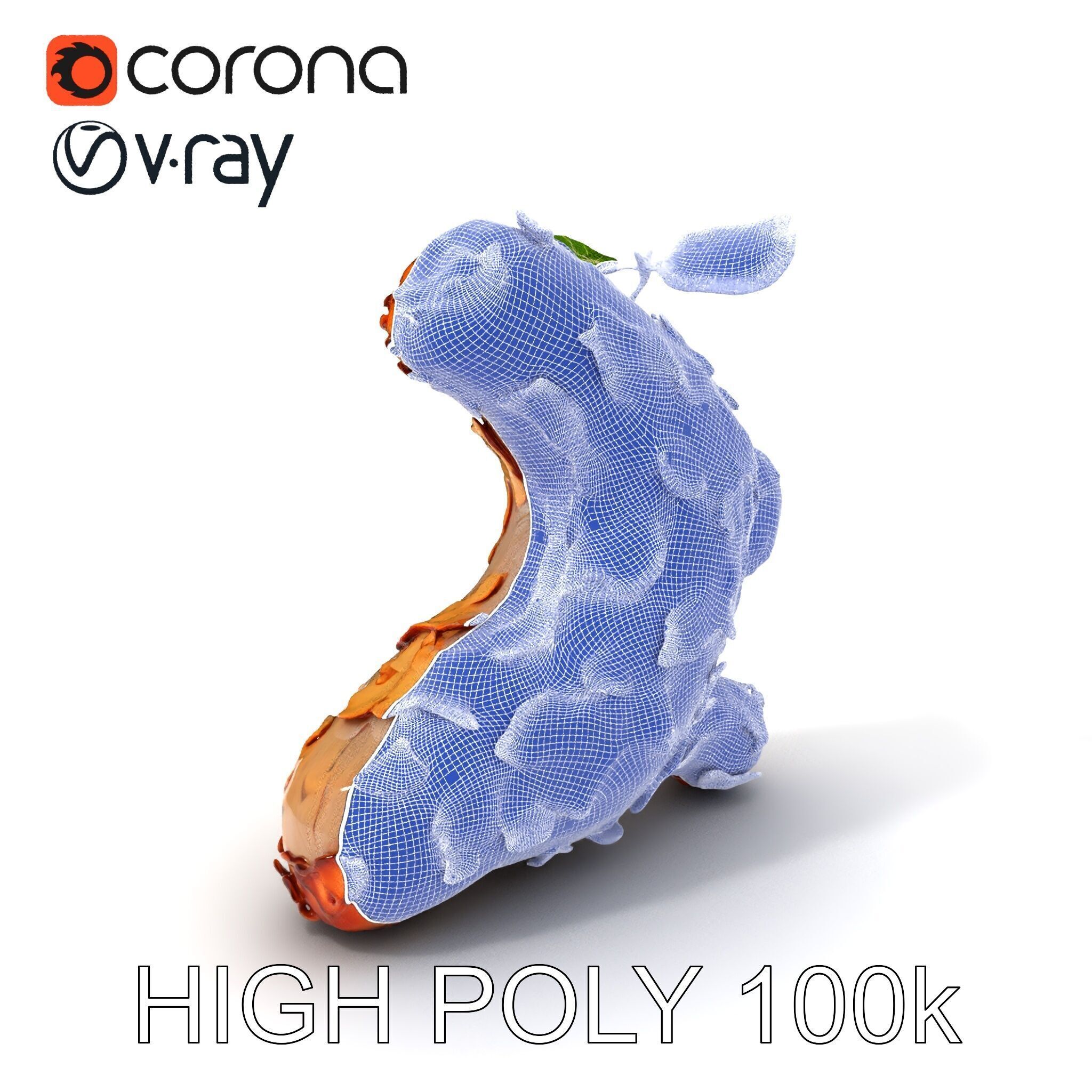 Dry Tree Branch with Leaves Model Pack Low-poly 3D model_3