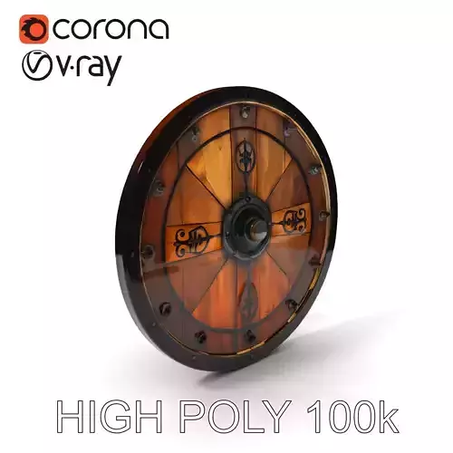 Ancient Wooden Shield Model Pack