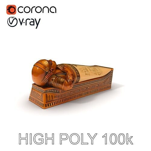 Ancient Egyptian Sarcophagus Model Pack Low-poly 3D model