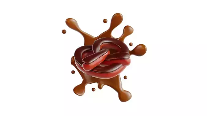 3D Chocolate Pretzel