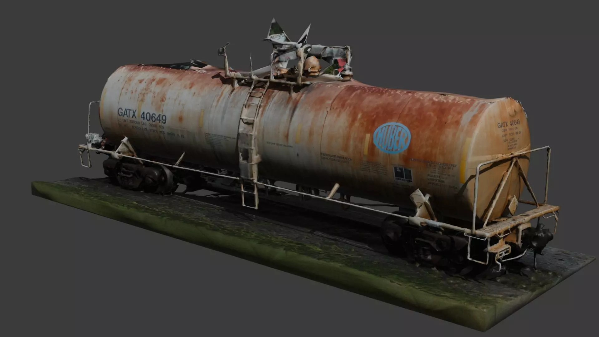 Rusty Tanker Free low-poly 3D model