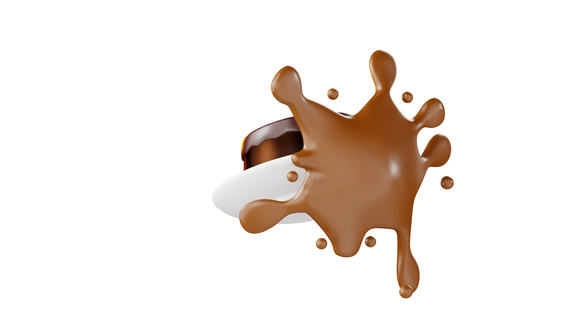 3D Chocolate Pudding 3D model_9