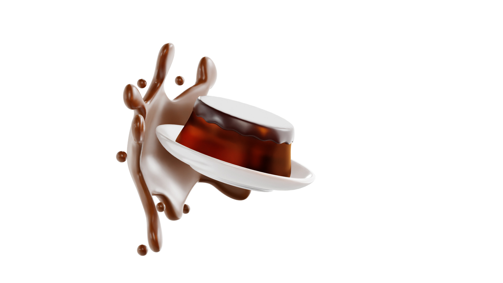 3D Chocolate Pudding 3D model_19