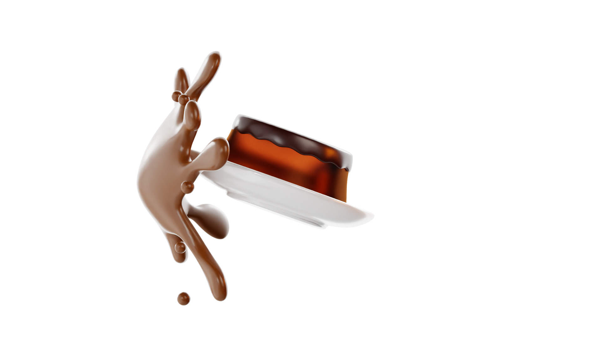 3D Chocolate Pudding 3D model_17