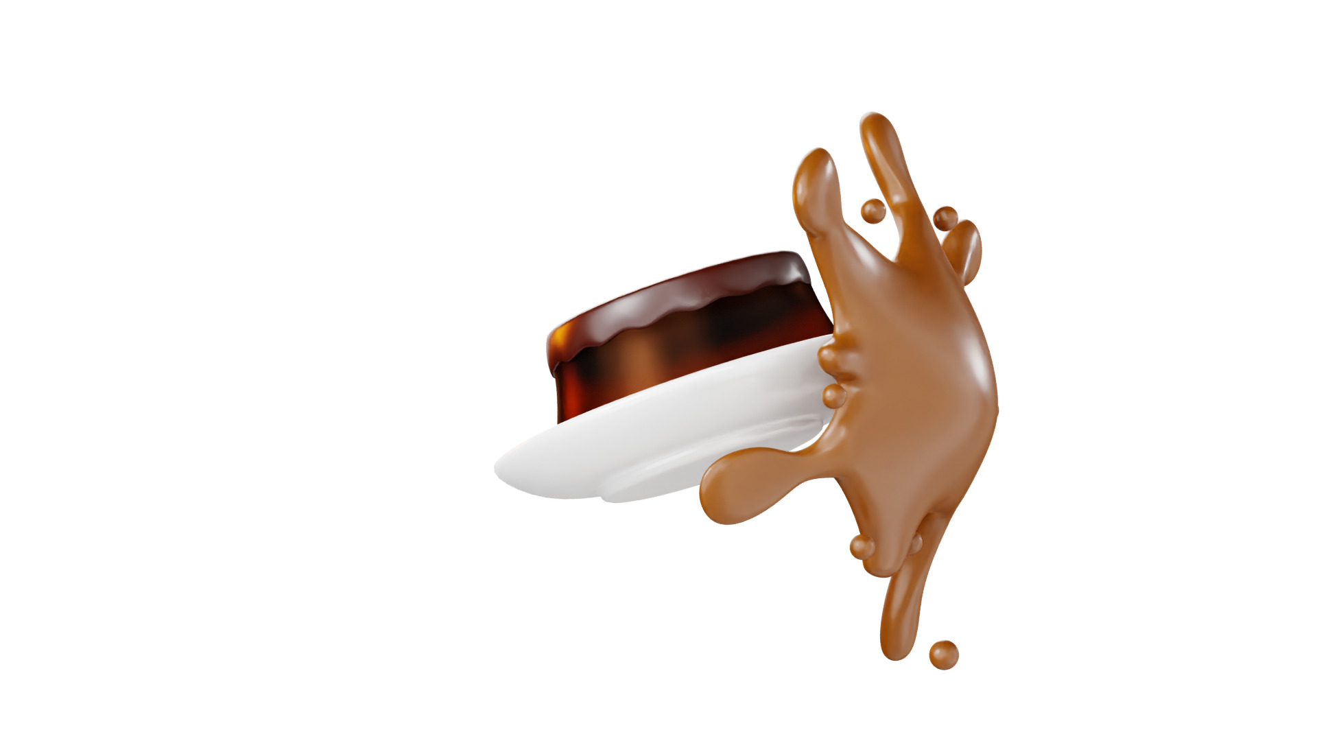 3D Chocolate Pudding 3D model_7