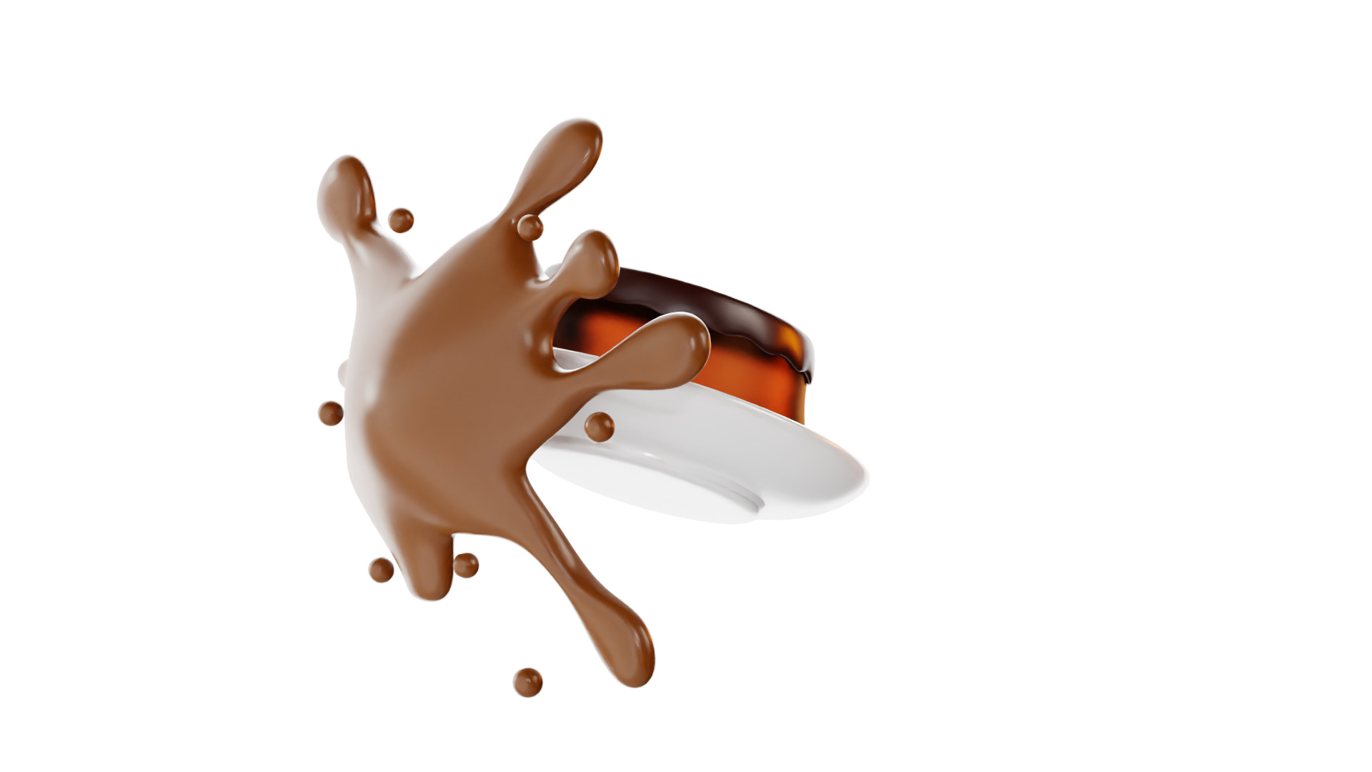 3D Chocolate Pudding 3D model_15