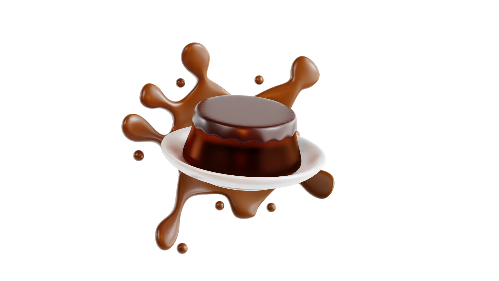 3D Chocolate Pudding 3D model_22