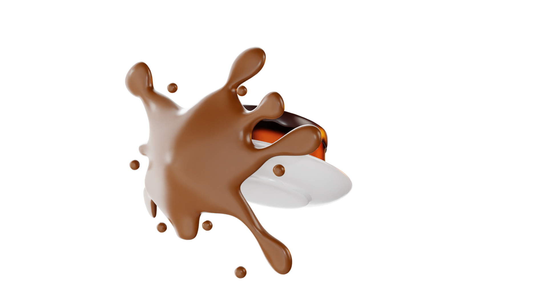 3D Chocolate Pudding 3D model_14