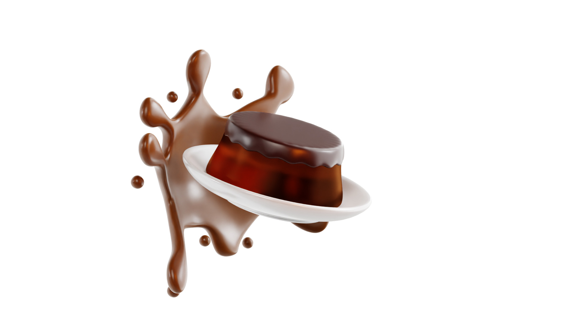 3D Chocolate Pudding 3D model_20
