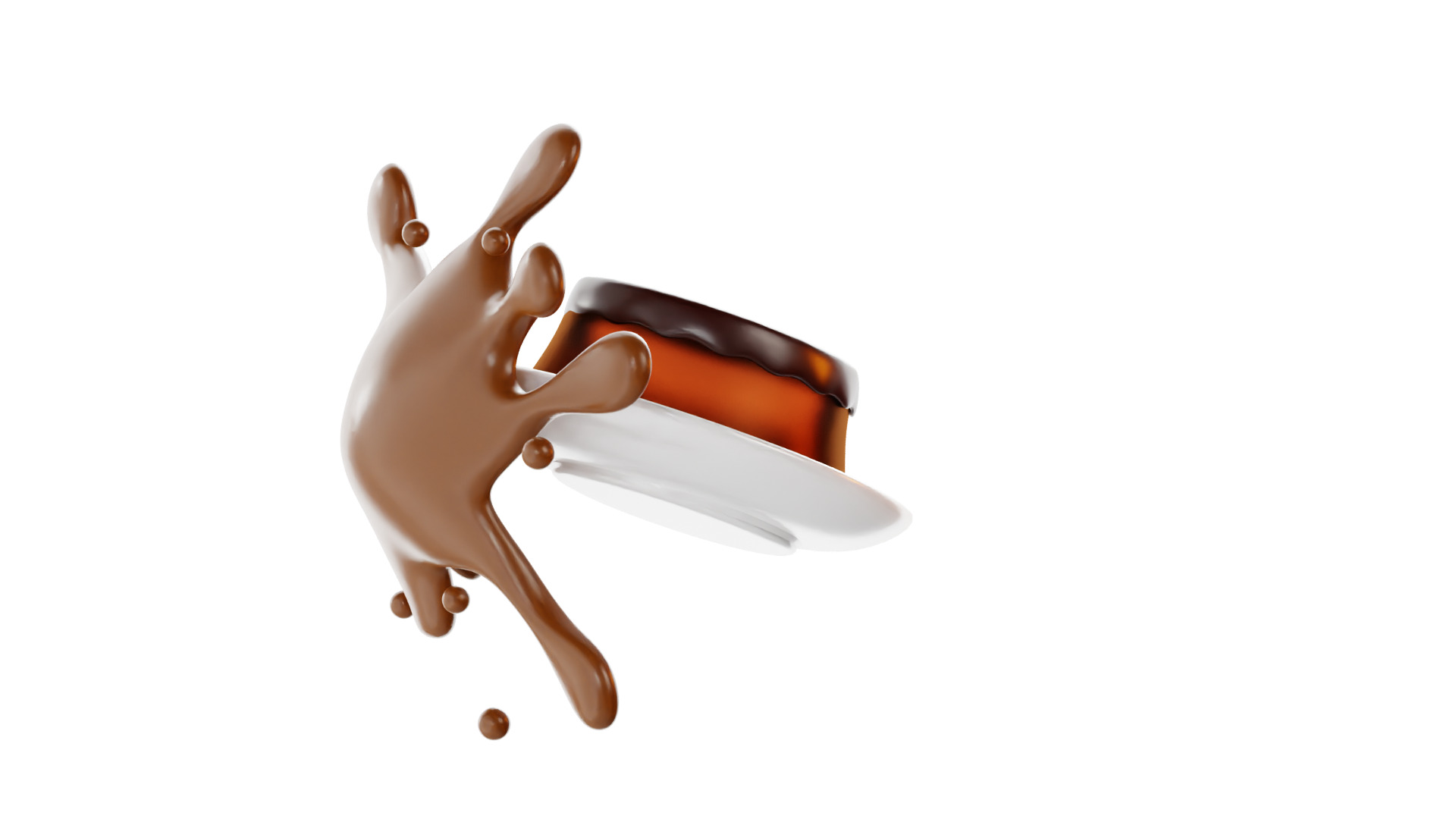 3D Chocolate Pudding 3D model_16