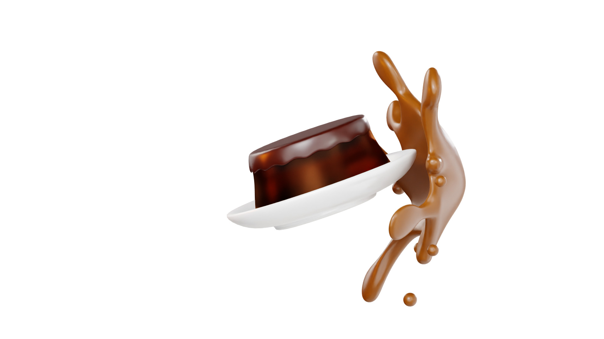 3D Chocolate Pudding 3D model_5