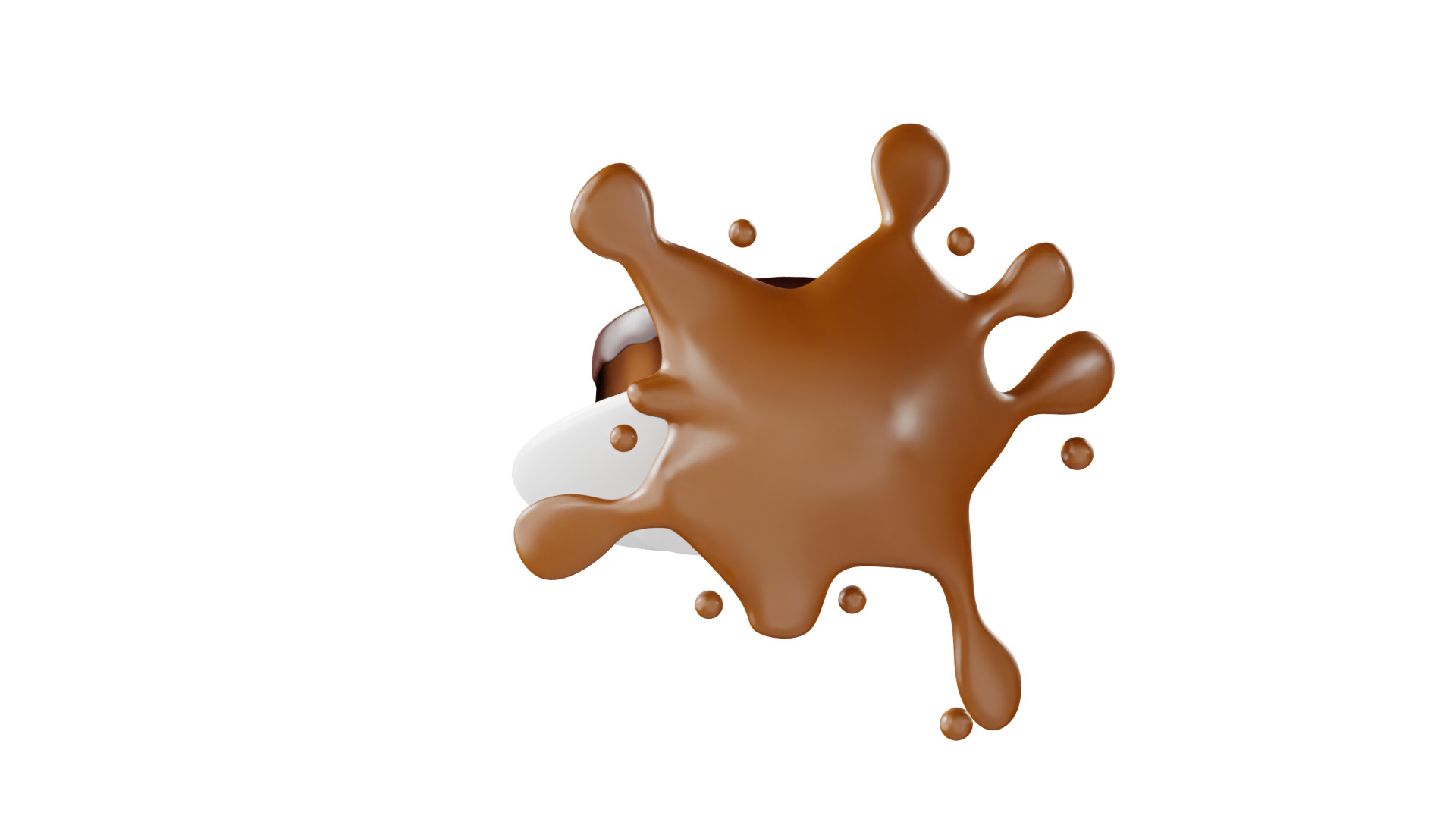 3D Chocolate Pudding 3D model_10