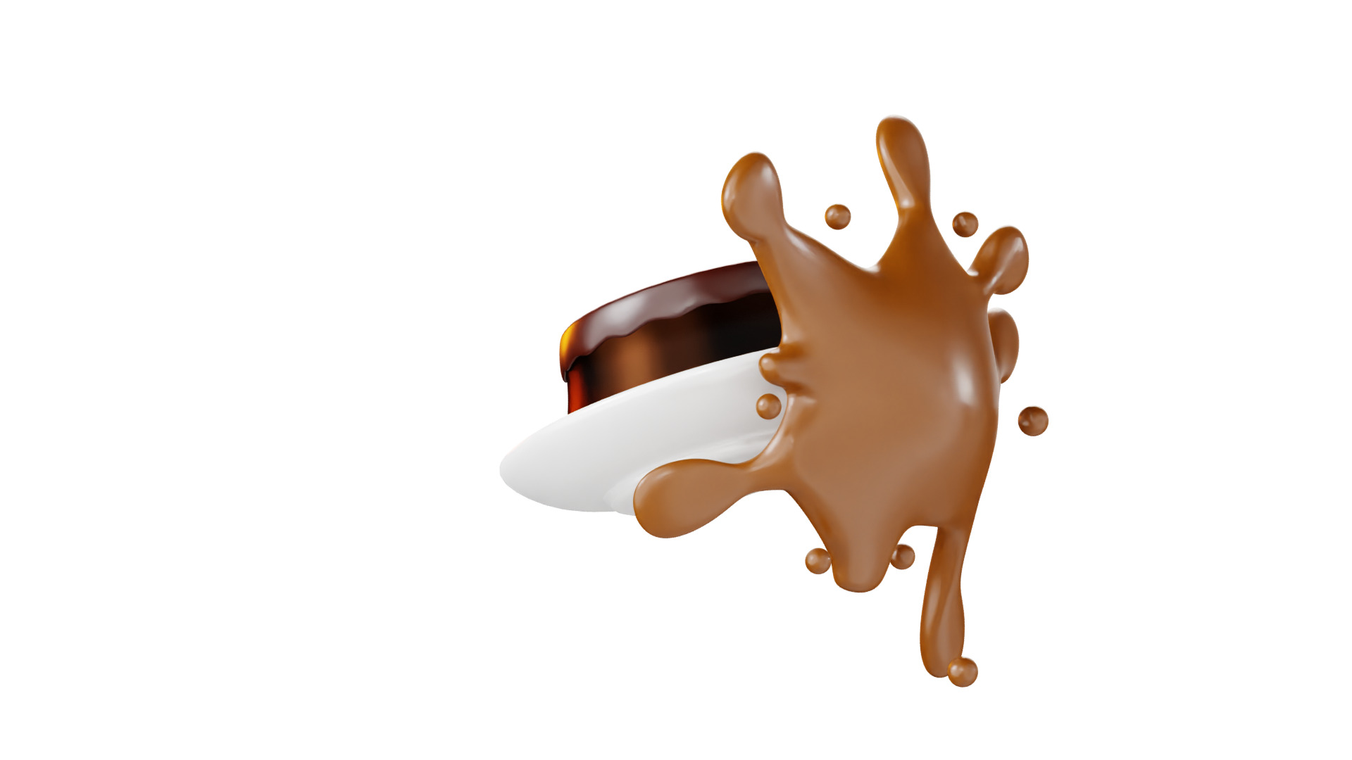 3D Chocolate Pudding 3D model_8