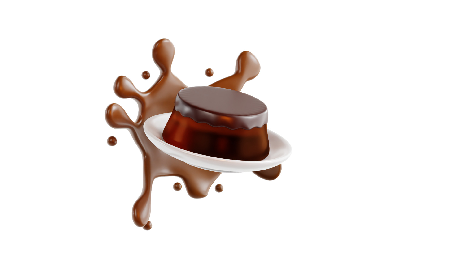 3D Chocolate Pudding 3D model_21