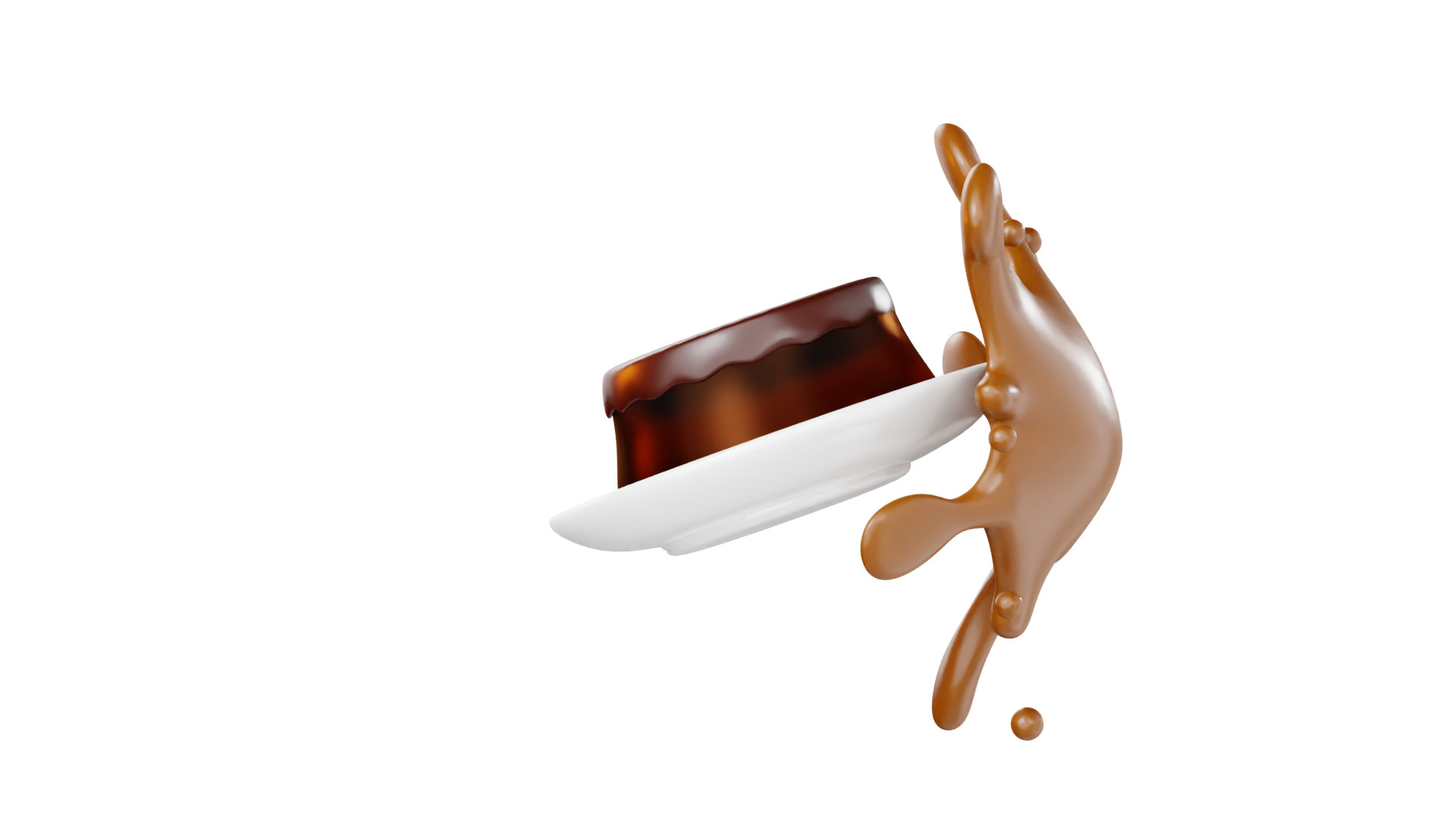3D Chocolate Pudding 3D model_6