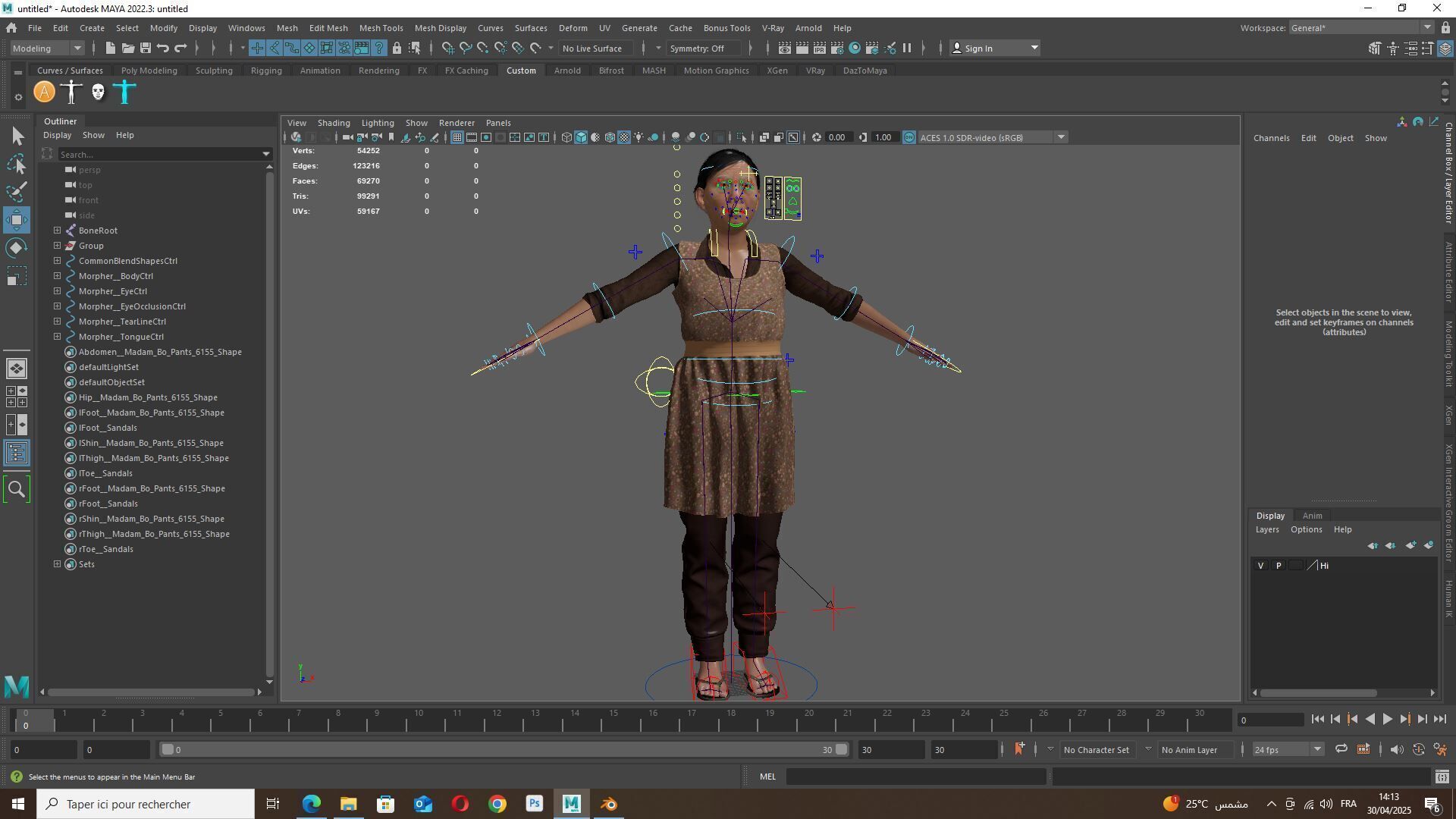 Realistic Elderly Woman 3D Model Game Ready Rigged Low-poly 3D model_16