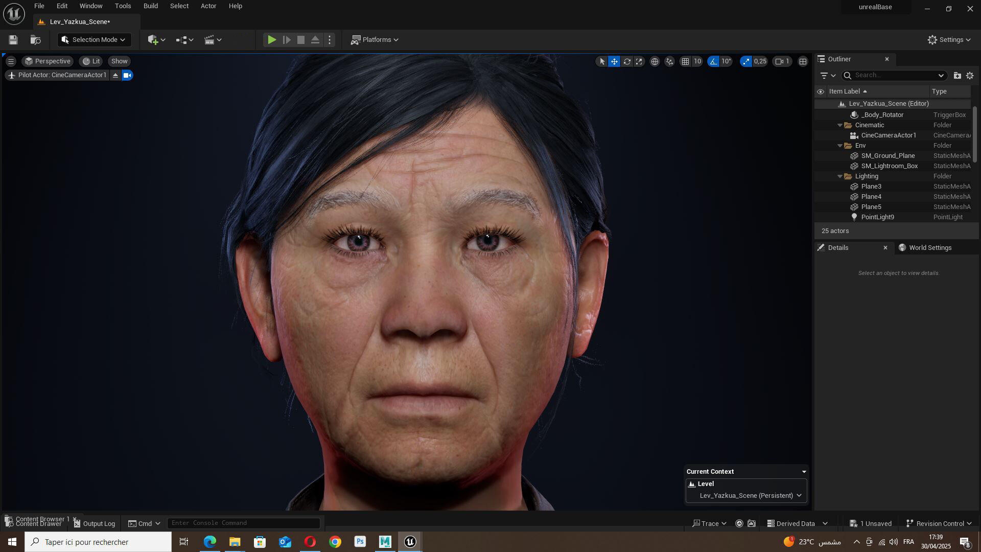 Realistic Elderly Woman 3D Model Game Ready Rigged Low-poly 3D model_23