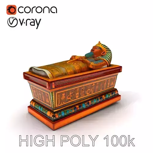 Ancient Egyptian Sarcophagus Model Pack Low-poly 3D model