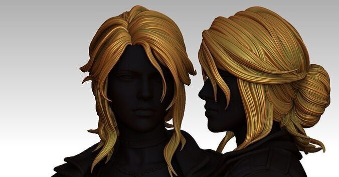3D Hairstyles for girl V96 3D print model