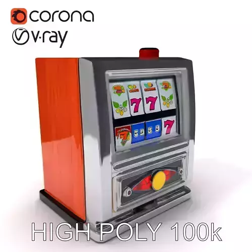 Retro Slot Machine D Model Pack Low-poly 3D model