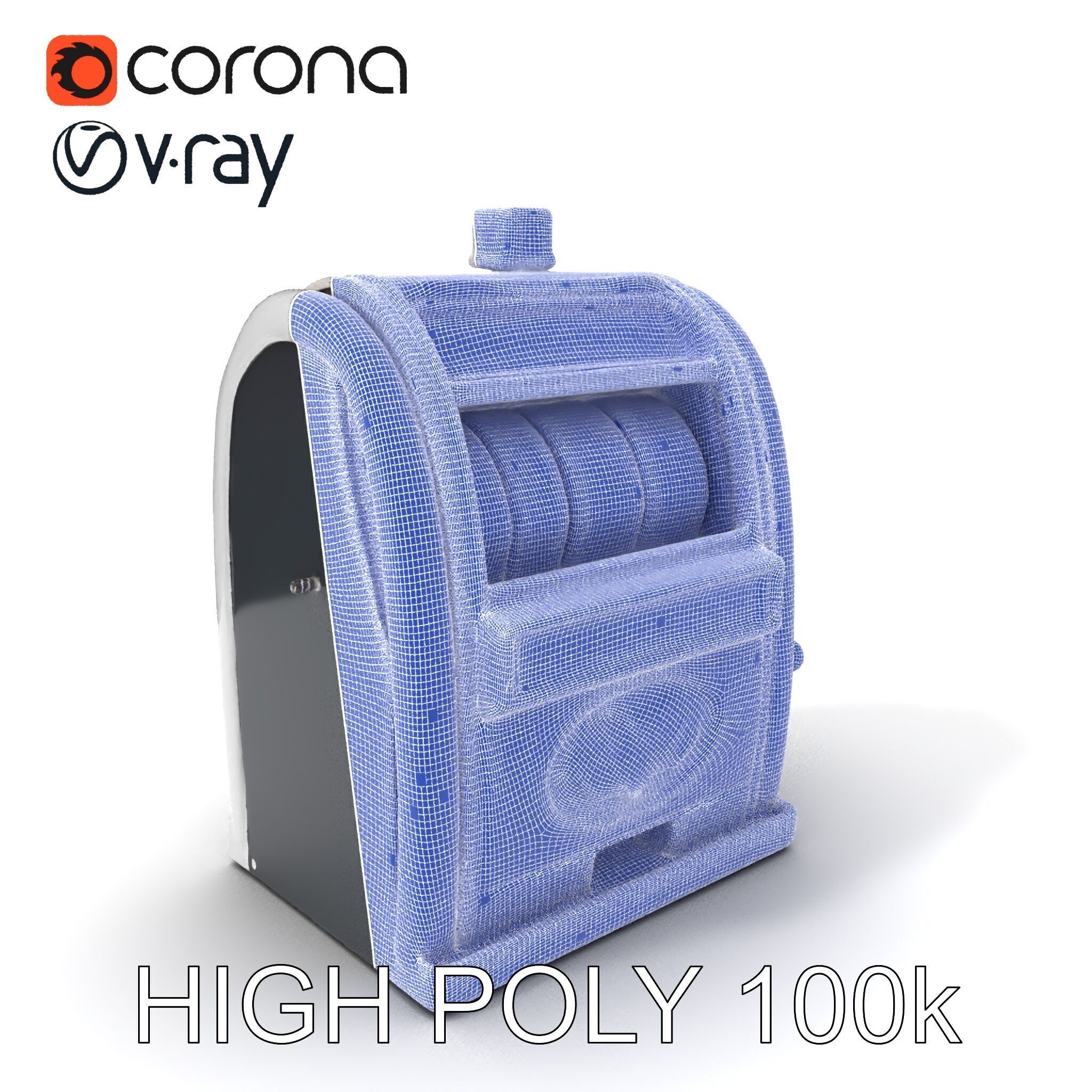 Classic Slot Machine D Model Pack Low-poly 3D model_3