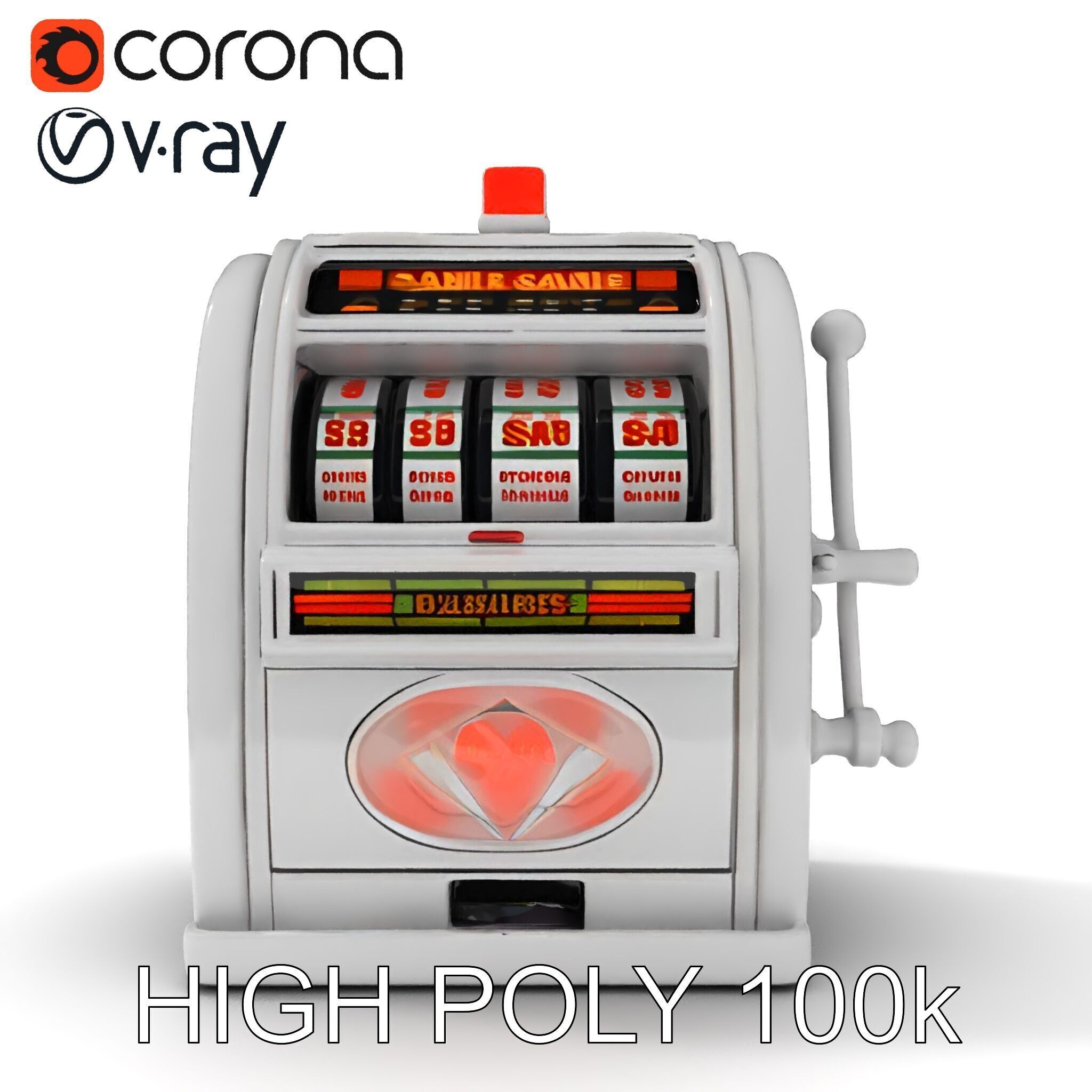 Classic Slot Machine D Model Pack Low-poly 3D model_15