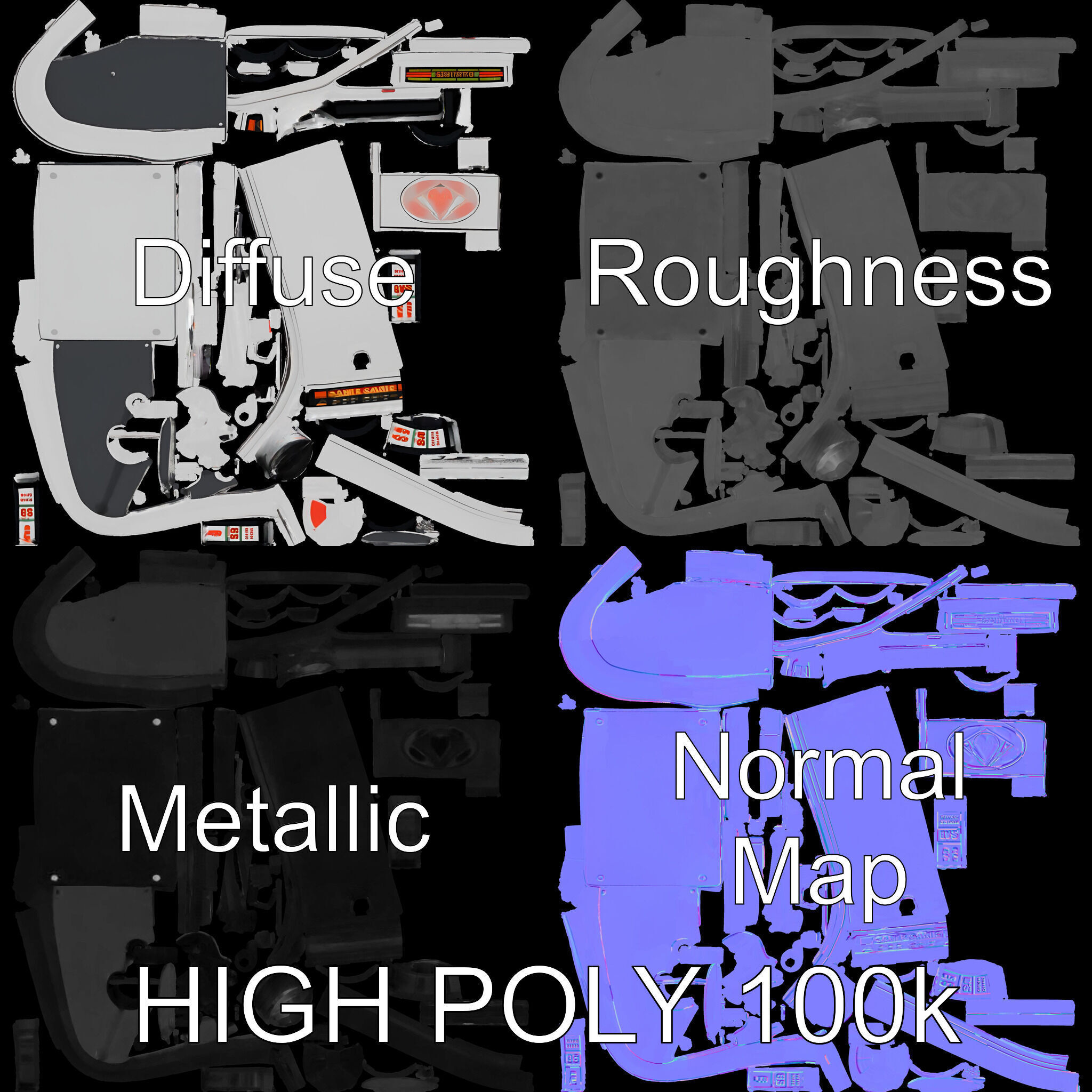 Classic Slot Machine D Model Pack Low-poly 3D model_2