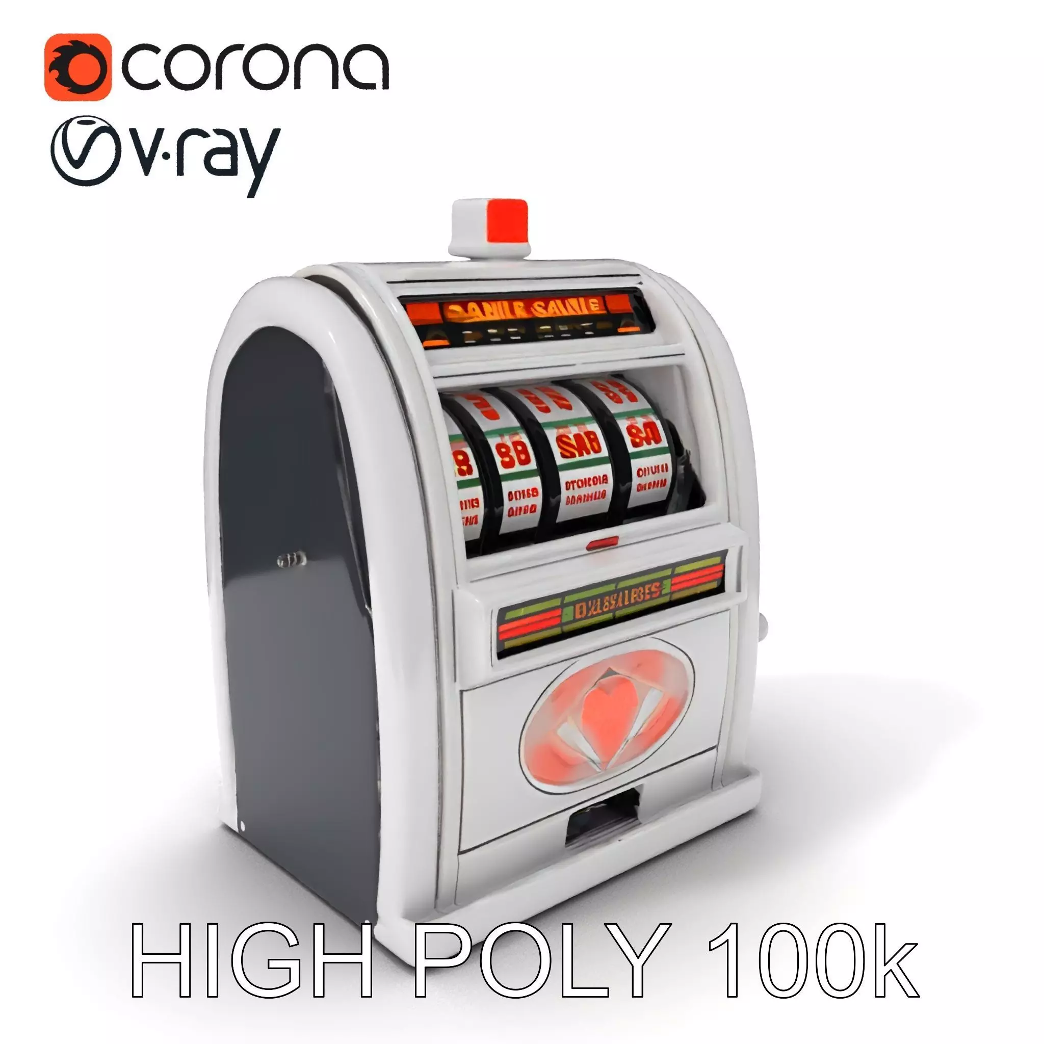 Classic Slot Machine D Model Pack Low-poly 3D model_0