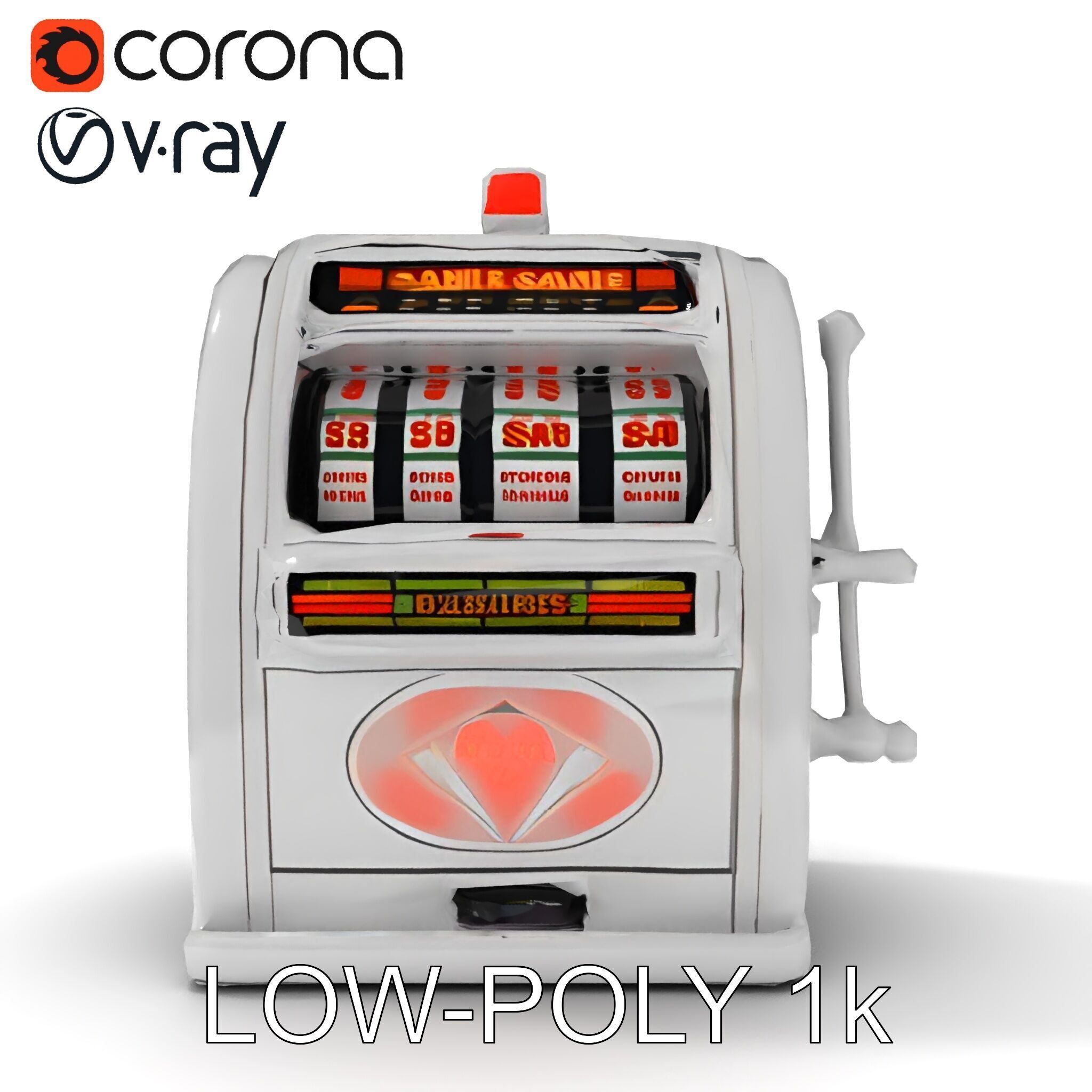Classic Slot Machine D Model Pack Low-poly 3D model_19