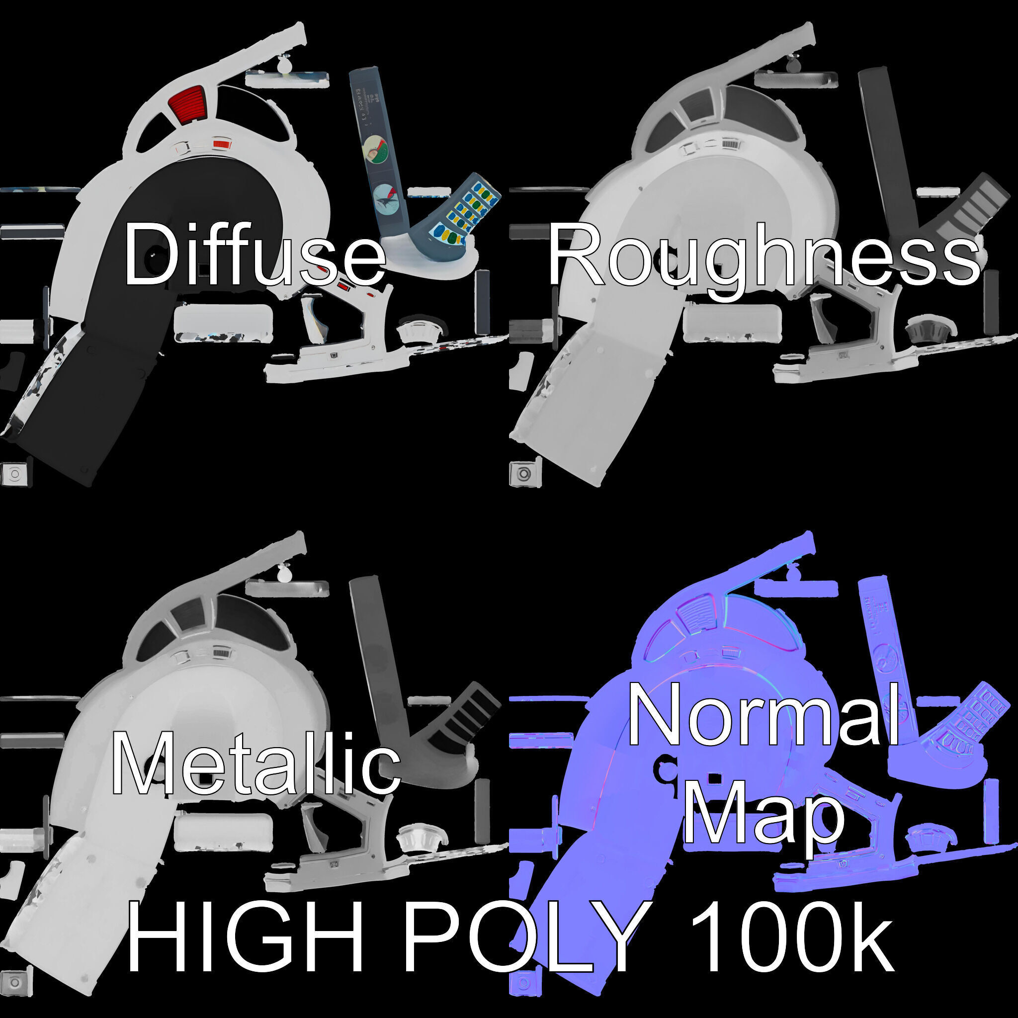 Vintage Slot Machine D Model Pack Low-poly 3D model_2