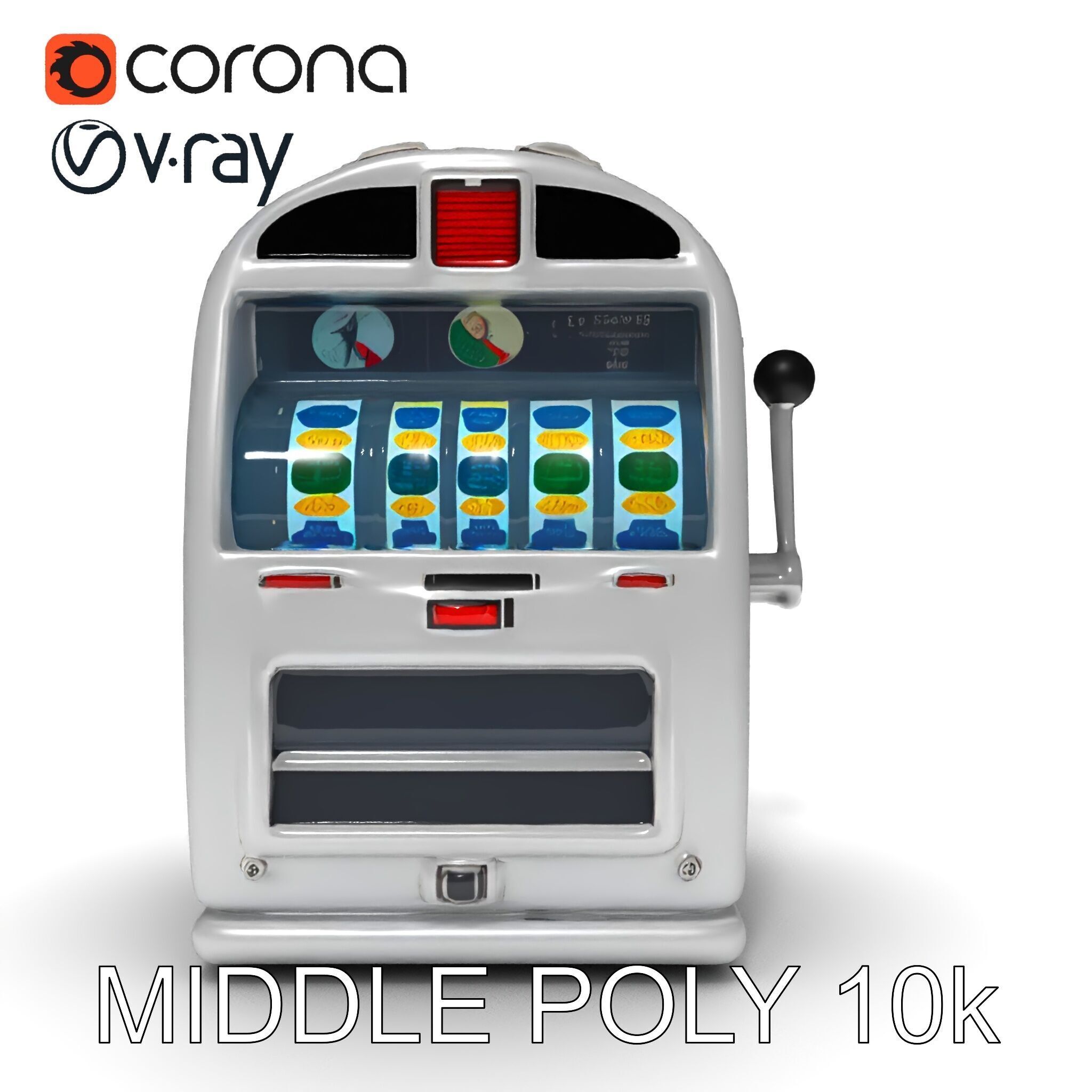 Vintage Slot Machine D Model Pack Low-poly 3D model_29