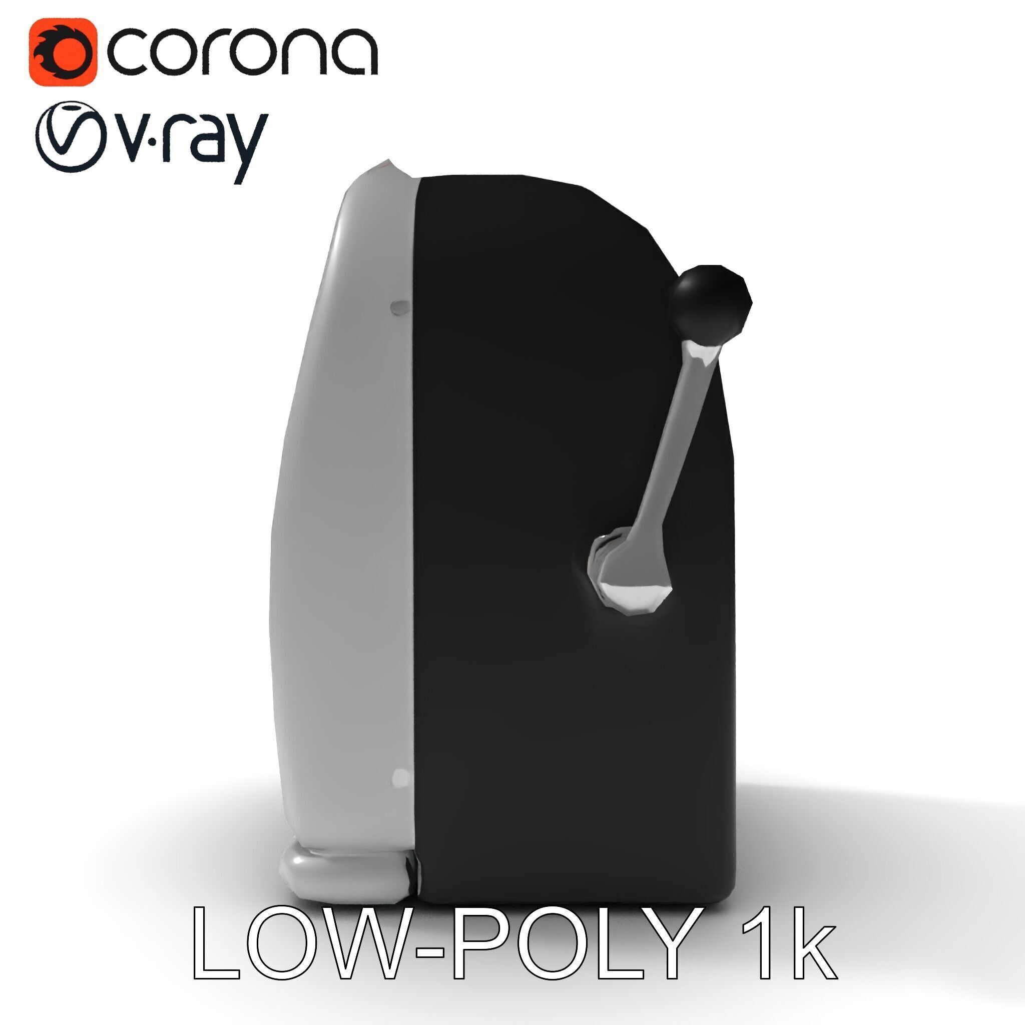 Vintage Slot Machine D Model Pack Low-poly 3D model_17