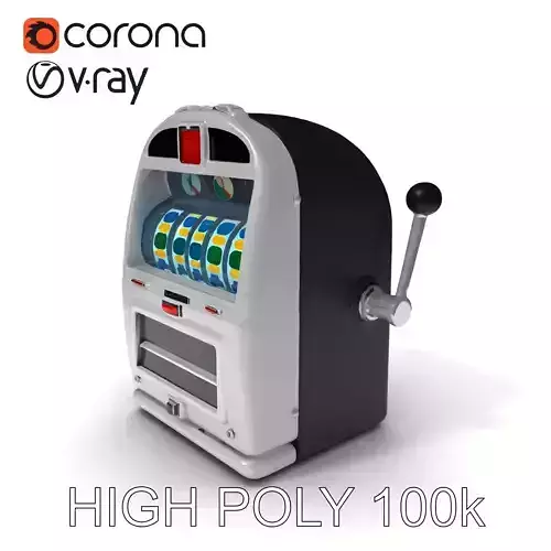 Vintage Slot Machine D Model Pack Low-poly 3D model