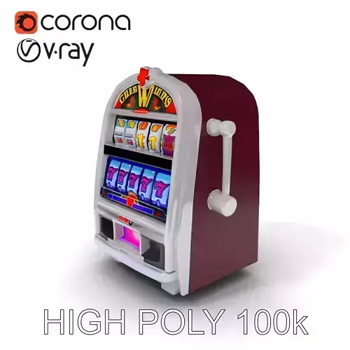 Classic Slot Machine D Model Pack Low-poly 3D model
